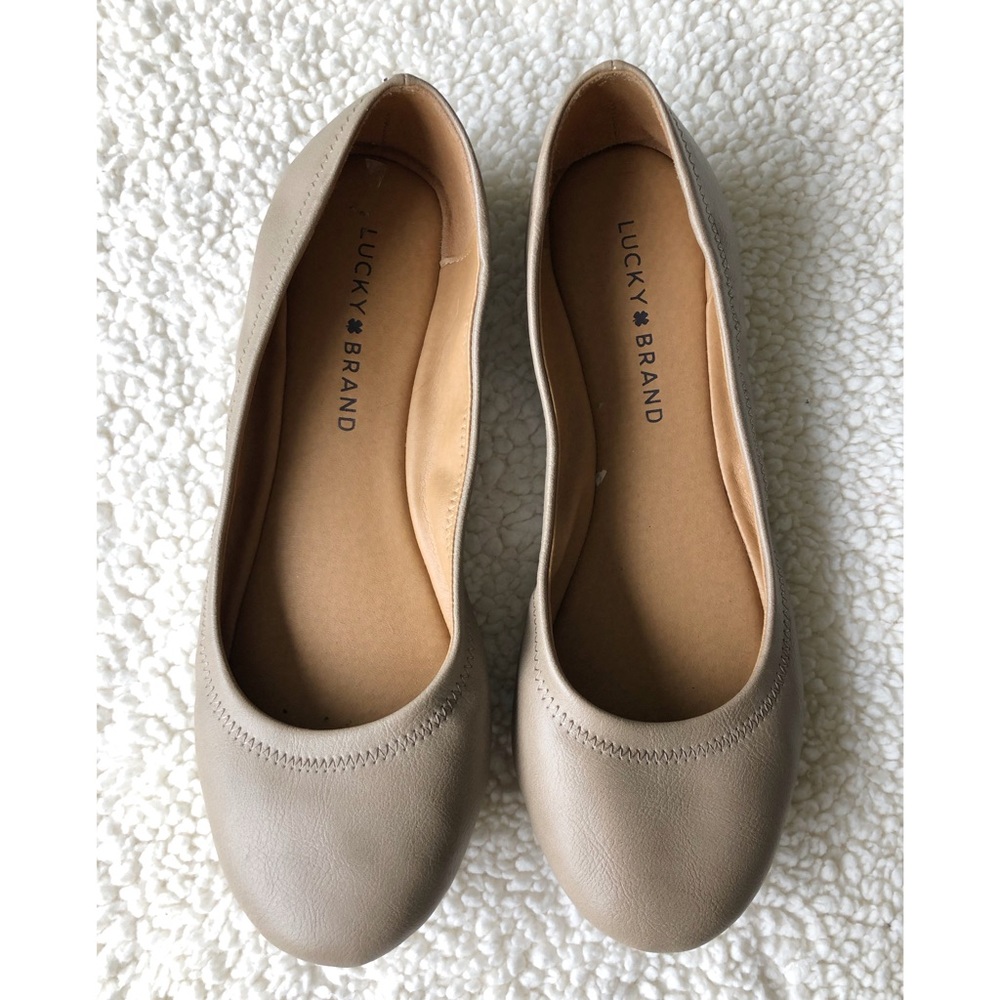 Lucky Brand Nude Ballet Flats Erin Size 8